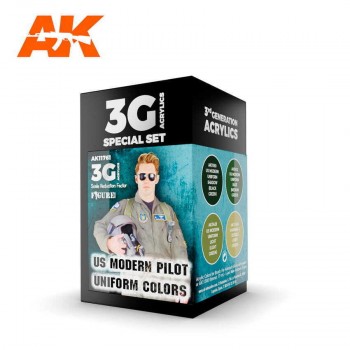 AK Interactive US Modern Pilot Uniform Color acrylic paint set AK11761